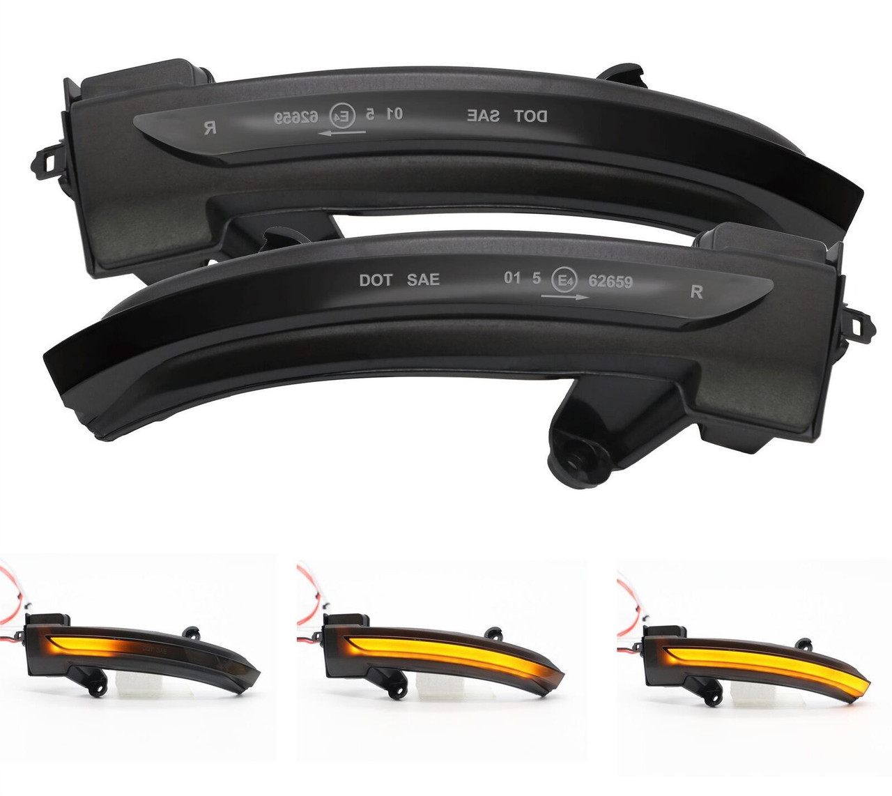 LED Dynamic Side Mirror Blinker indicators Smoke For Renault Megane IV 2016-2019 Clio 2019-