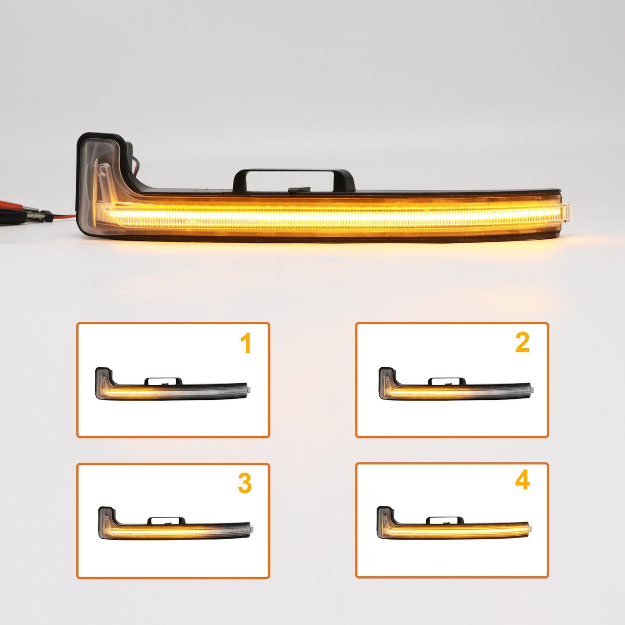 Dynamic LED Side Mirror indicator Blinker Clear For Peugeot 3008/5008 2017- Citroen C5 Aircross 2018-