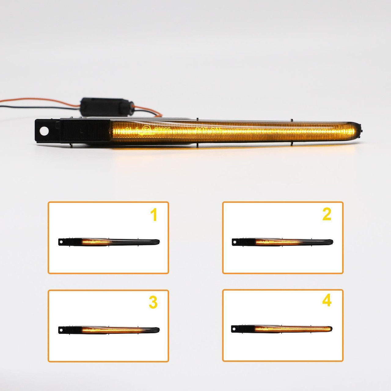 Dynamic LED Side Marker Repeaters lights smoked For 5 Series F10 M5 2010-2016