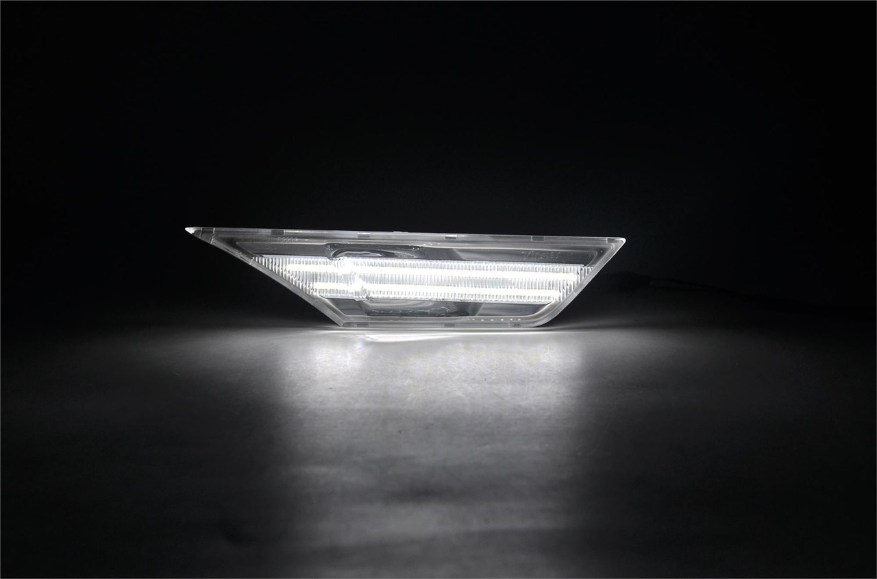 white + amber LED Side marker repeater lights Clear For Honda Civic X 2016-