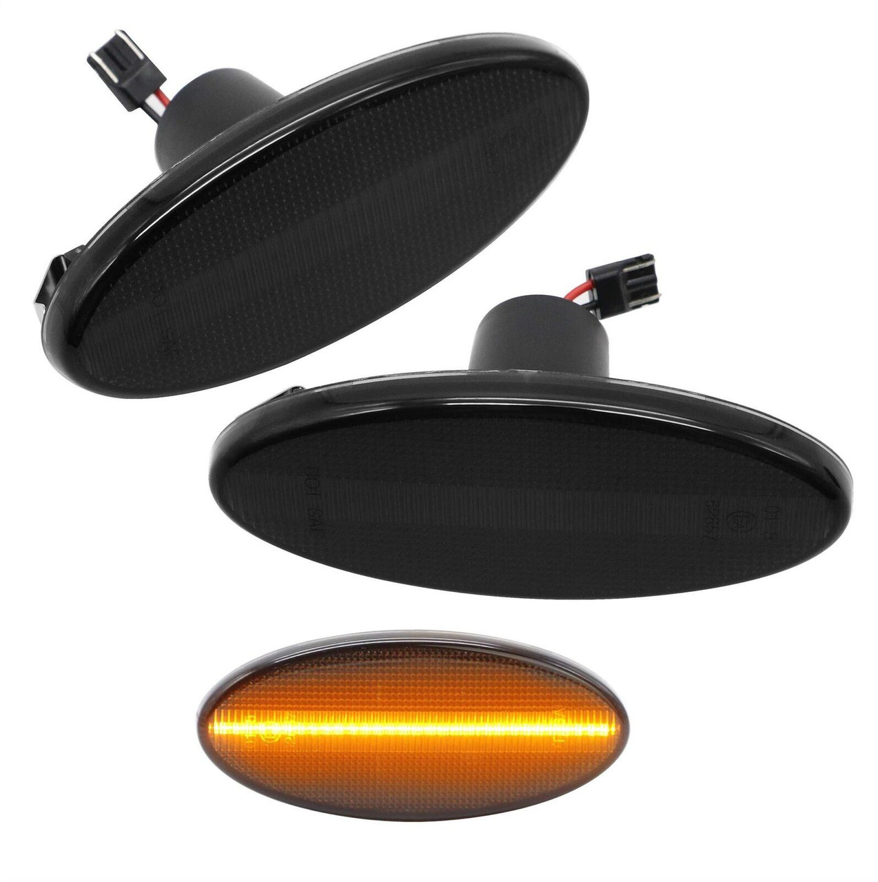 Pair LED Side Marker lights Smoked For Nissan NV400 Van (X62, X62B) 2011.11- Vauxhall Movano MK2 Van (X62) 2010.05- Renault Master MK3 Van 2011.02-