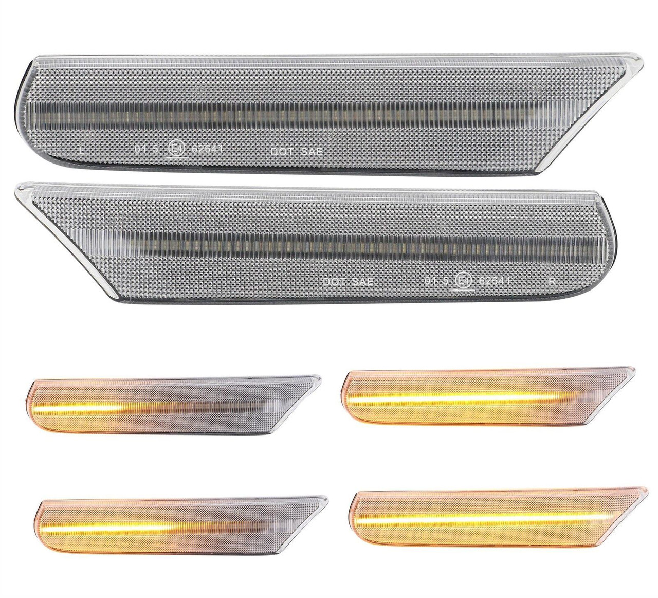 LED Side Marker / Repeaters lights Clear For Porsche Boxster 986 97-04 Porsche 911 Coupe (996) 09.1997-08.2005 Porsche 911 Convertible (996) 02.1998-08.2005 Porsche 911 Targa (996) 12.2001-08.2005