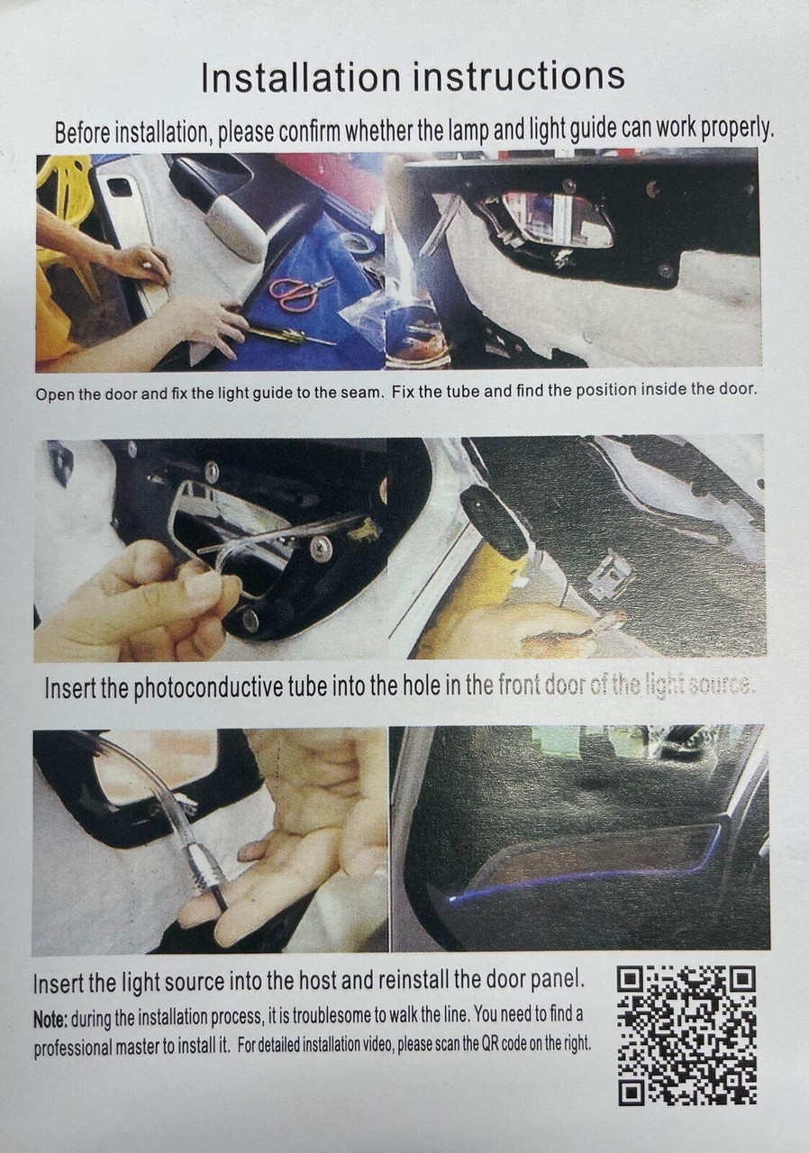 Smart Interior ambient LED neon EL wire rope fibreoptic kit Multicolour bluetooth