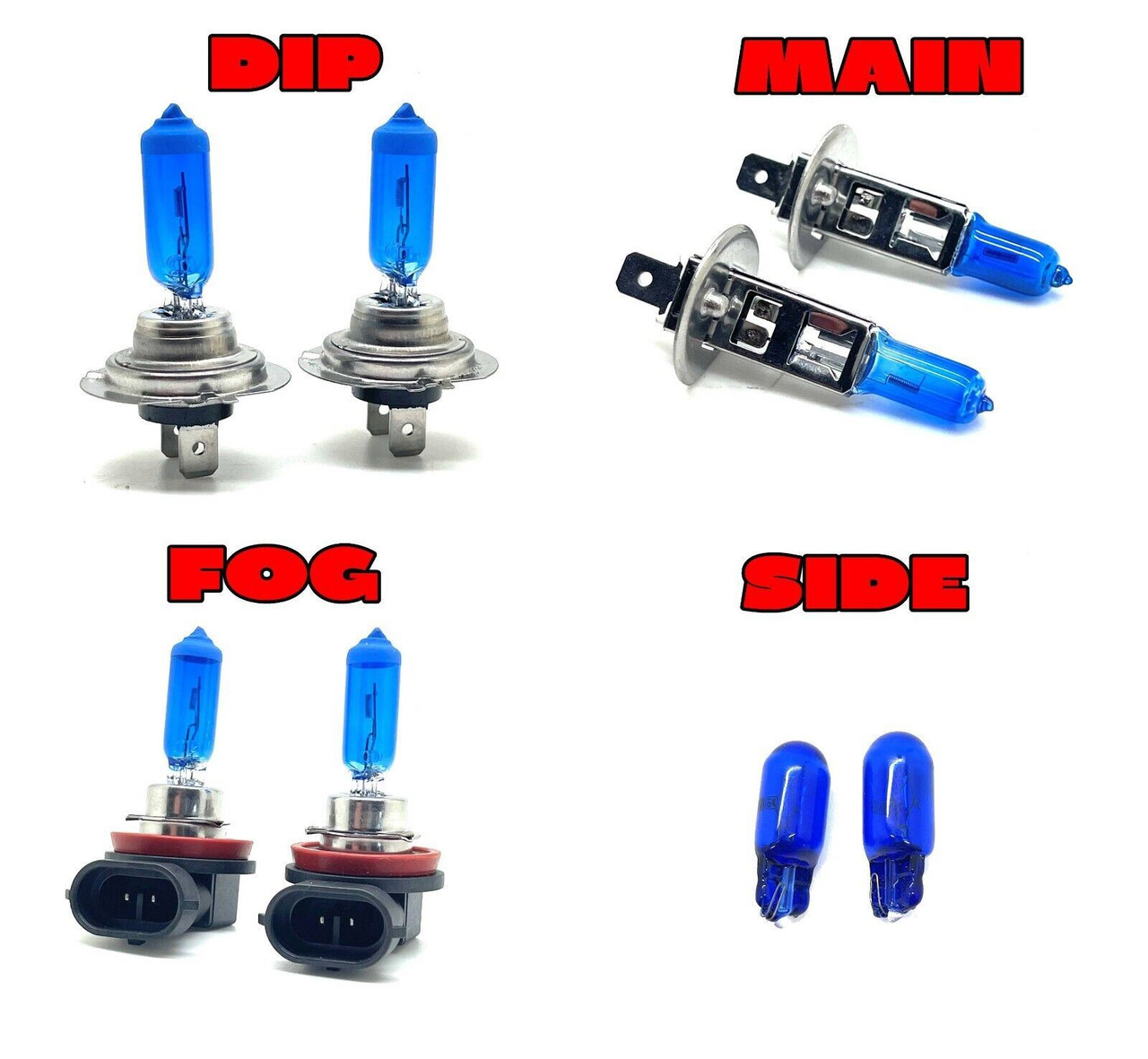 55W H7 H1 H11 501 7500K Xenon bulb front end upgrade no error