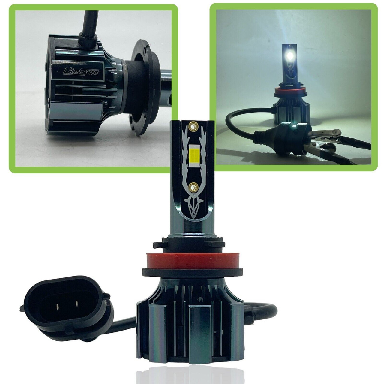 N1 LED Headlight Bulbs Kit 10000lm 12v Canbus Error Free 72w H8 H9 H11