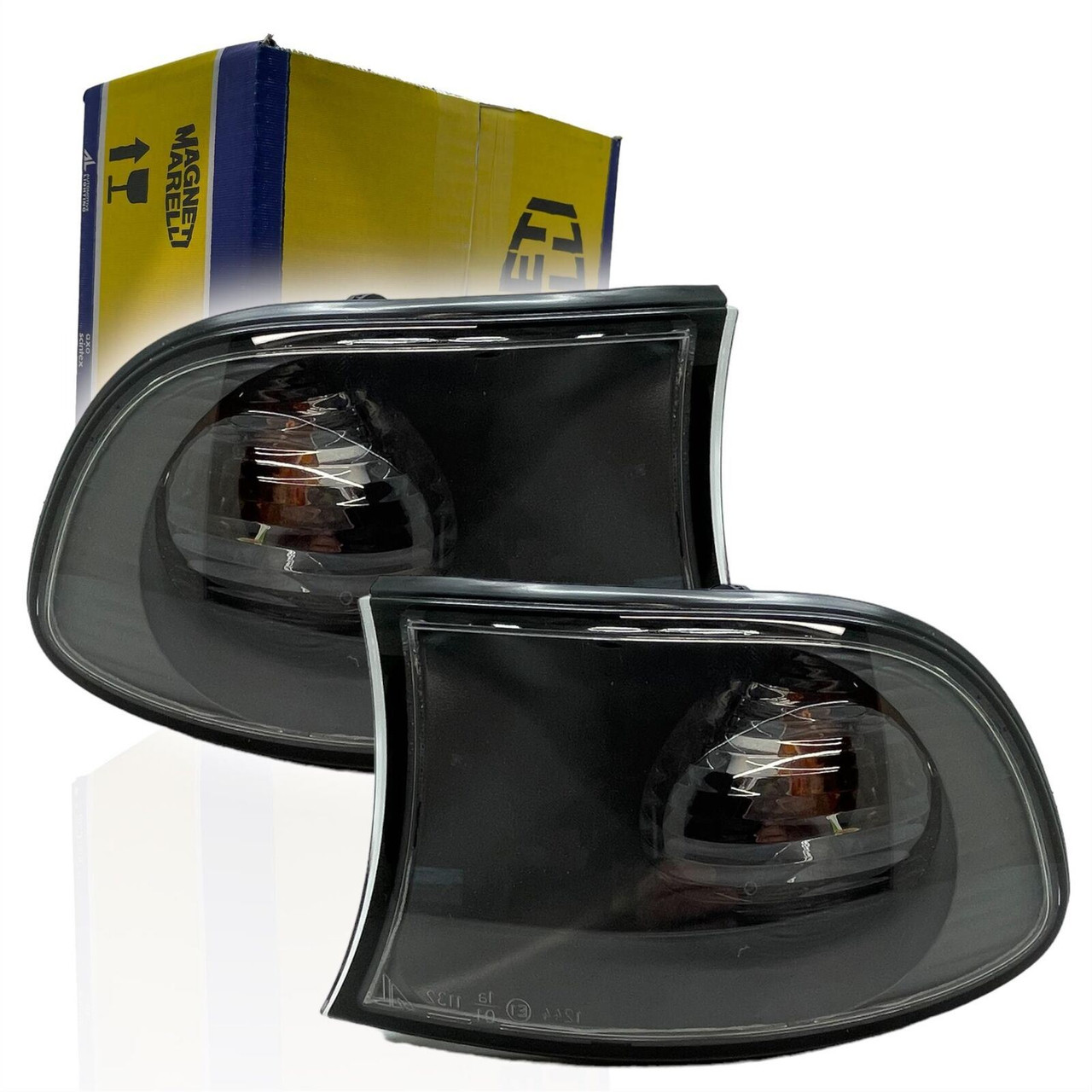 For BMW 3 Series E46 Compact 01-05 Front Clear Black Indicators Detector Pair