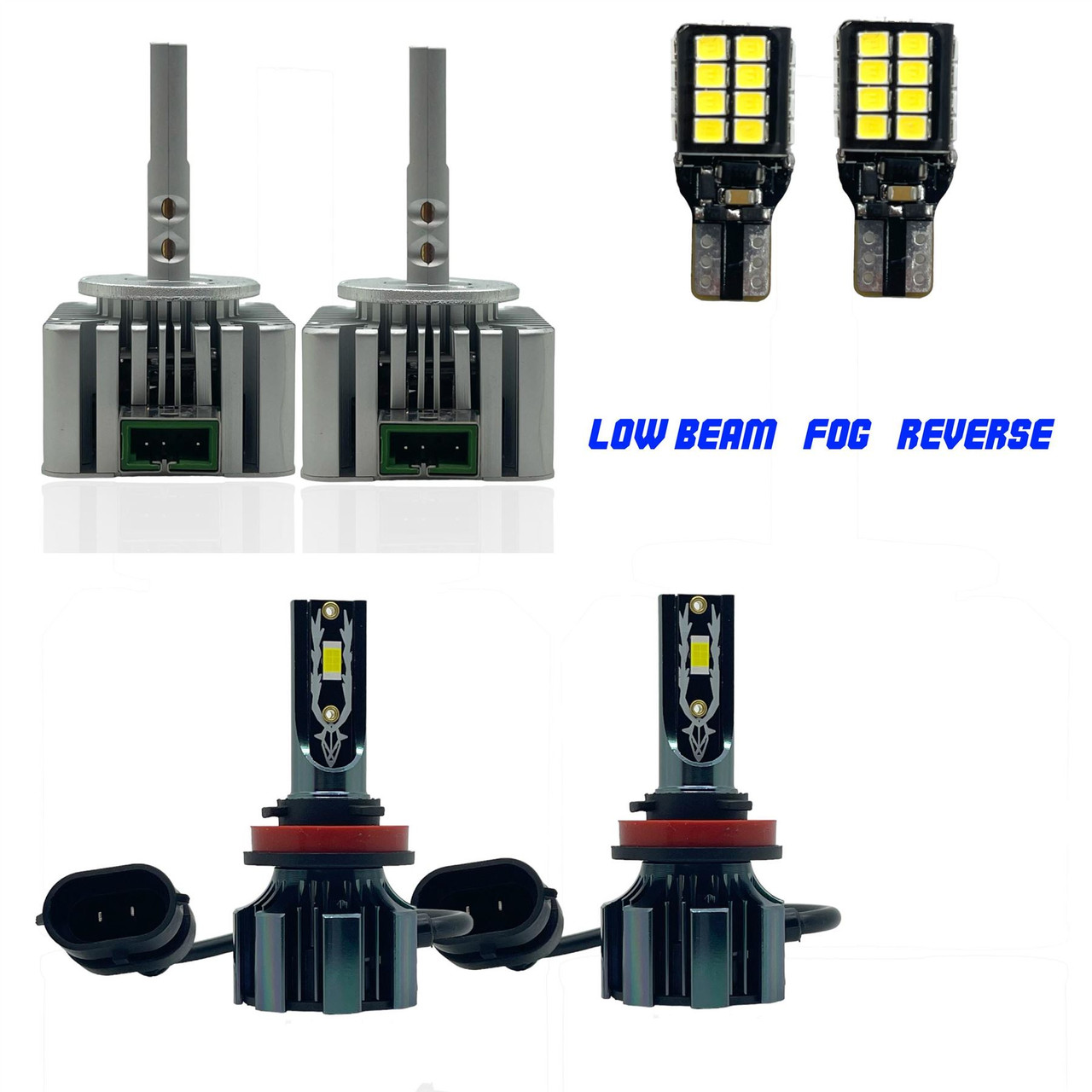 D3S Headlight, H11 Foglight, 955 Reverse LED upgrade for Audi Q5 2008-2017