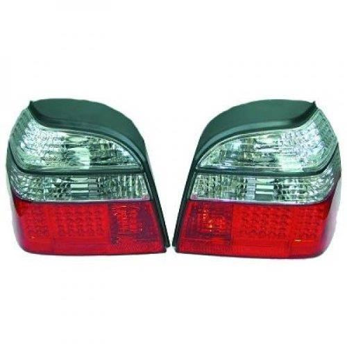 Back Rear Tail Lights Pair Set LED Clear Red White VW Golf III 91-97