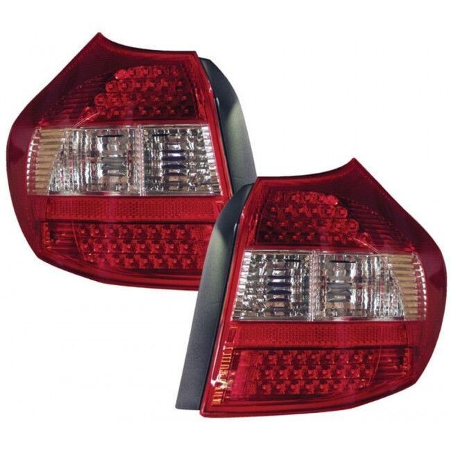For BMW 1 Series E87 5-Door Hatch 04-07 LED Tail Lights Lamp Indicator Red Clear