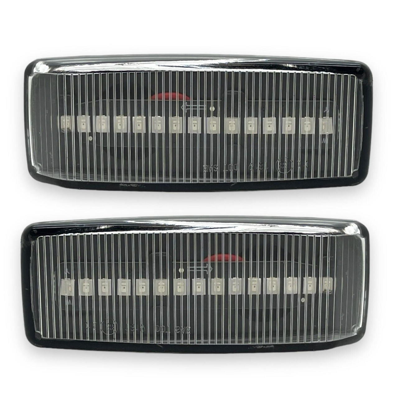 Dynamic Side Repeaters indicator lights Clear Black For E-Class W210 1995-2002