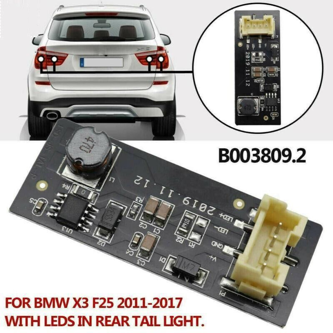 LED back rear tail light repair module driver for BMW X3 F25 2011-2017 B003809.