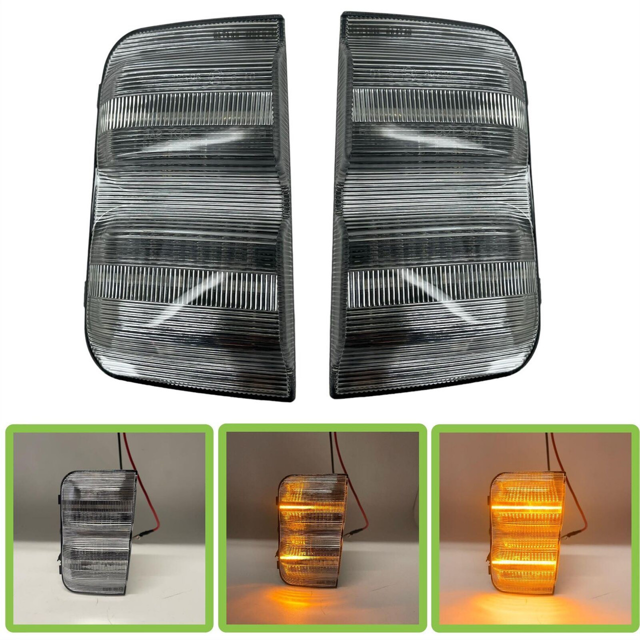 Dynamic LED Side Mirror indicators Blinkers clear For Relay Ducato Boxer Movano