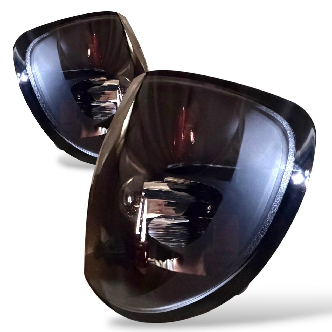 Back Rear Tail Lights Pair Set Clear Black VW Fox 05-11