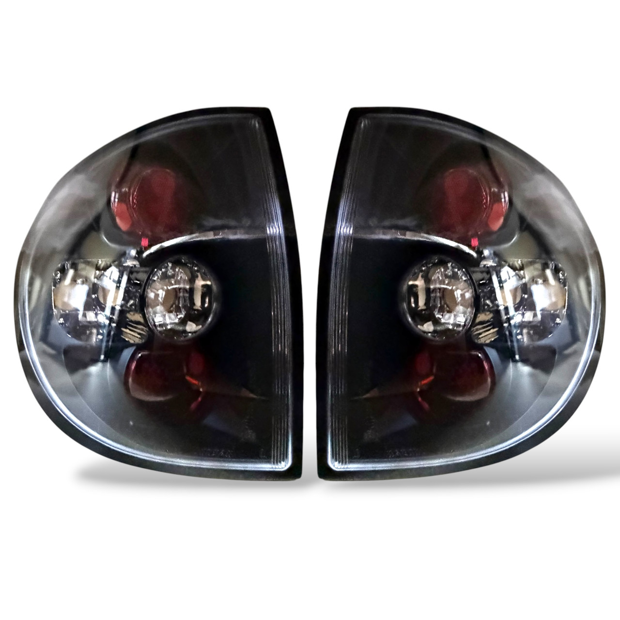 Back Rear Tail Lights Pair Set Clear Black VW Fox 05-11