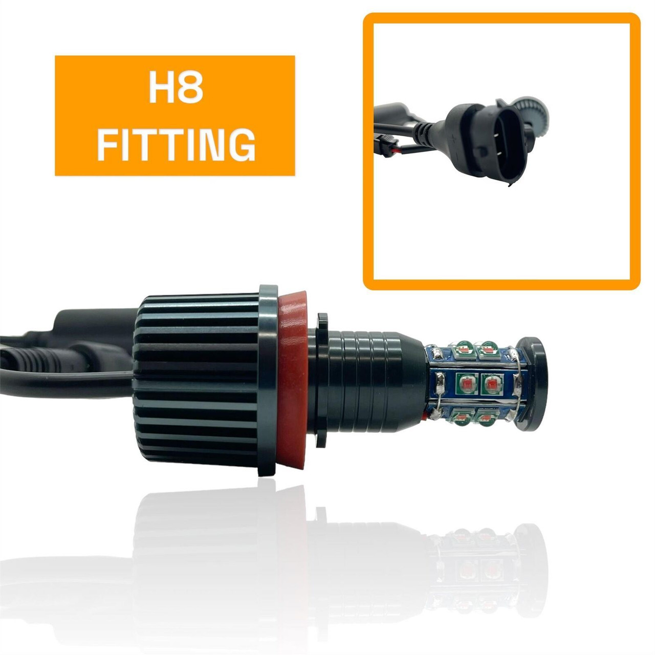 H8 160w Yellow Amber LED halo angel eye bulbs for BMW E92/93