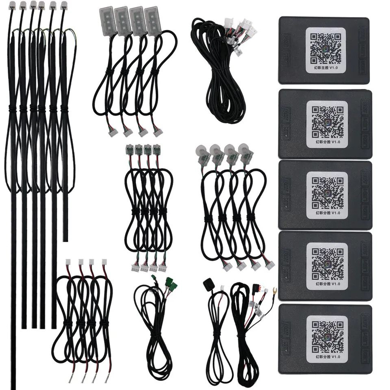 18 in 1 Full LED Bead Symphony Dream Car Interior Ambient Lighting Wireless Kit