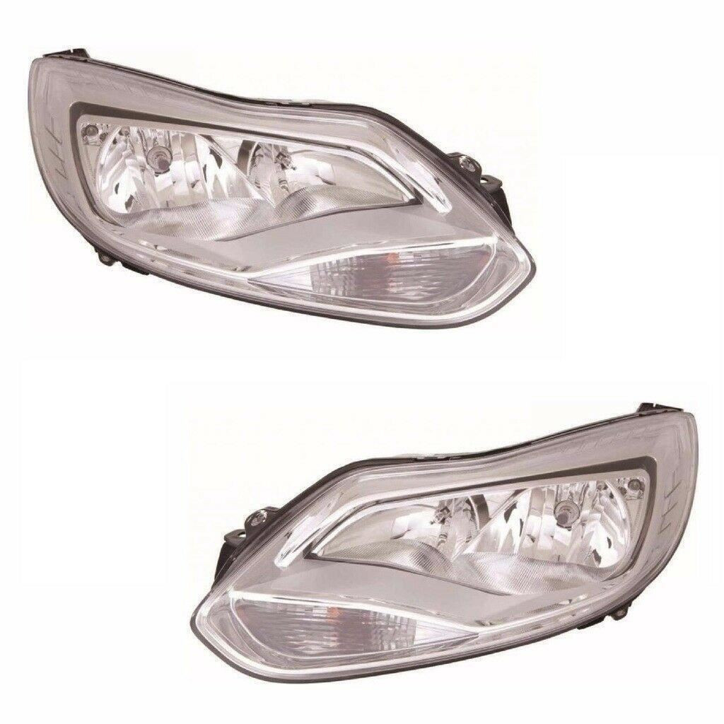 For Ford Focus Mk3 2011-2015 Headlights Headlamps Chrome Inner 1 Pair O/S & N/S