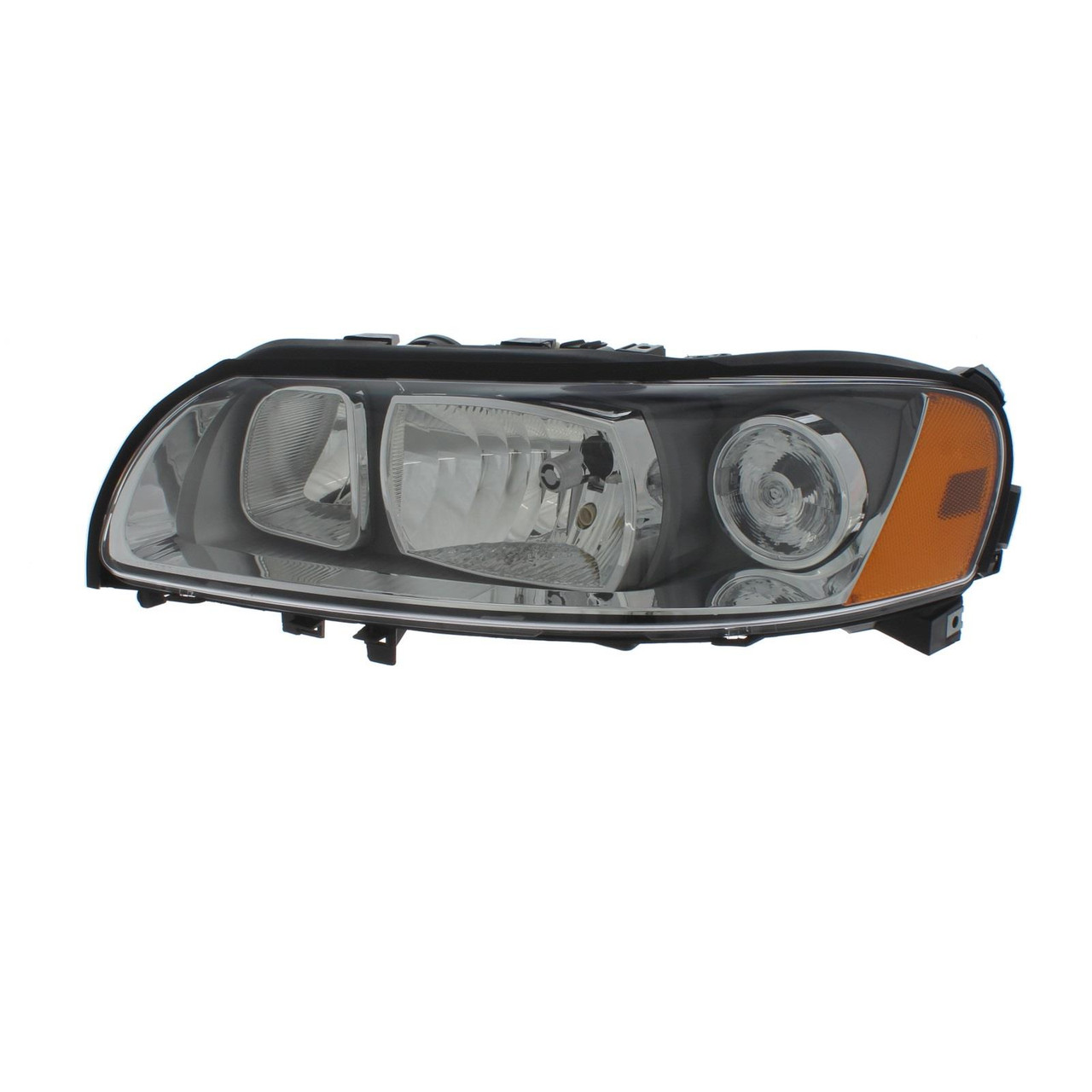 For Volvo V70 Mk2 2005-2007 Headlights Lamps Grey Surround Pair OS NS