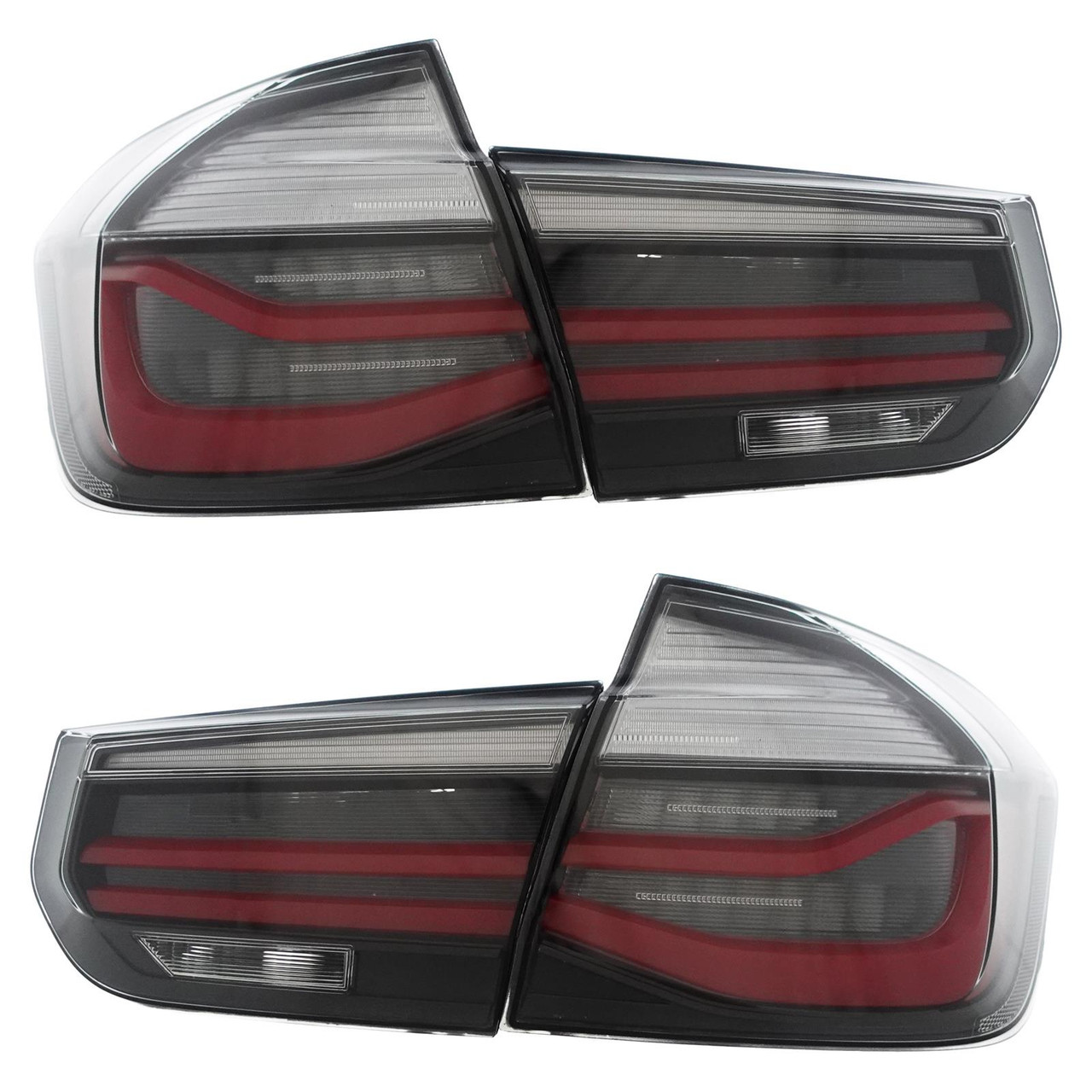 LCi Style LED Rear Tail Lights Pair for BMW F30 F80 M3 2011Ã¢â‚¬â€œ20 Smoked Dynamic