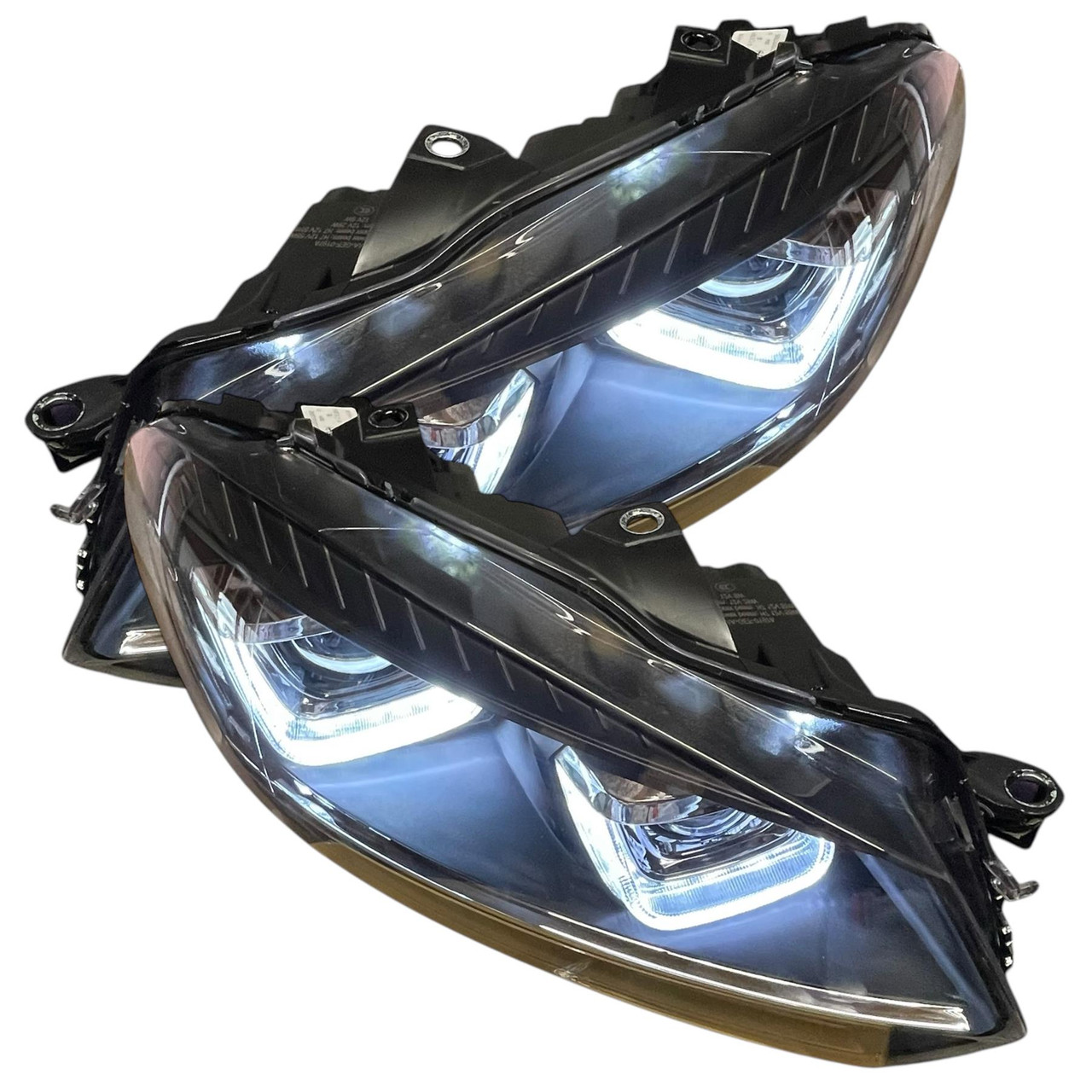 For VW GOLF MK6 2009-13 Headlights Black LED DRL Headlights dynamic