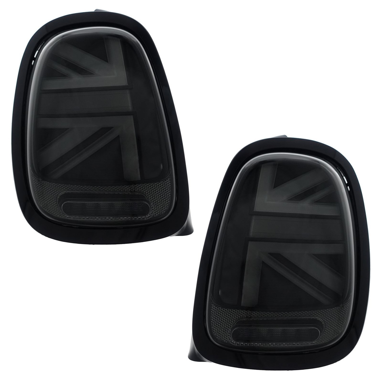 Pair Back Rear Tail Lights Full LED Smoke Union Jack Dynamic for Mini F55 F56 F57