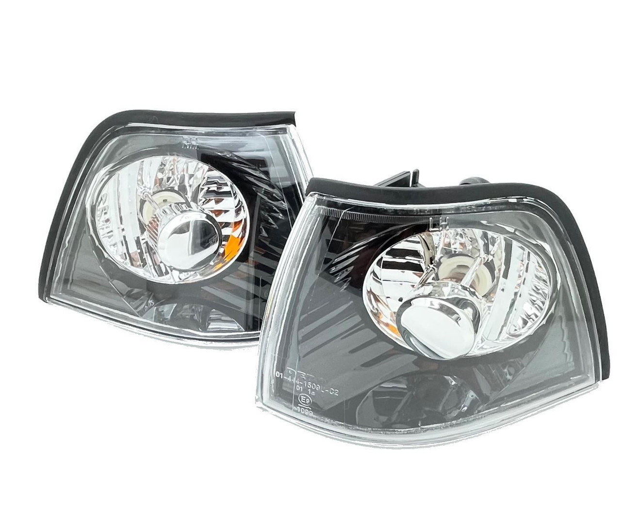 For BMW 3 Series E36 4 Dr & Compact 90-98 Front Indicator Crystal Black Pair