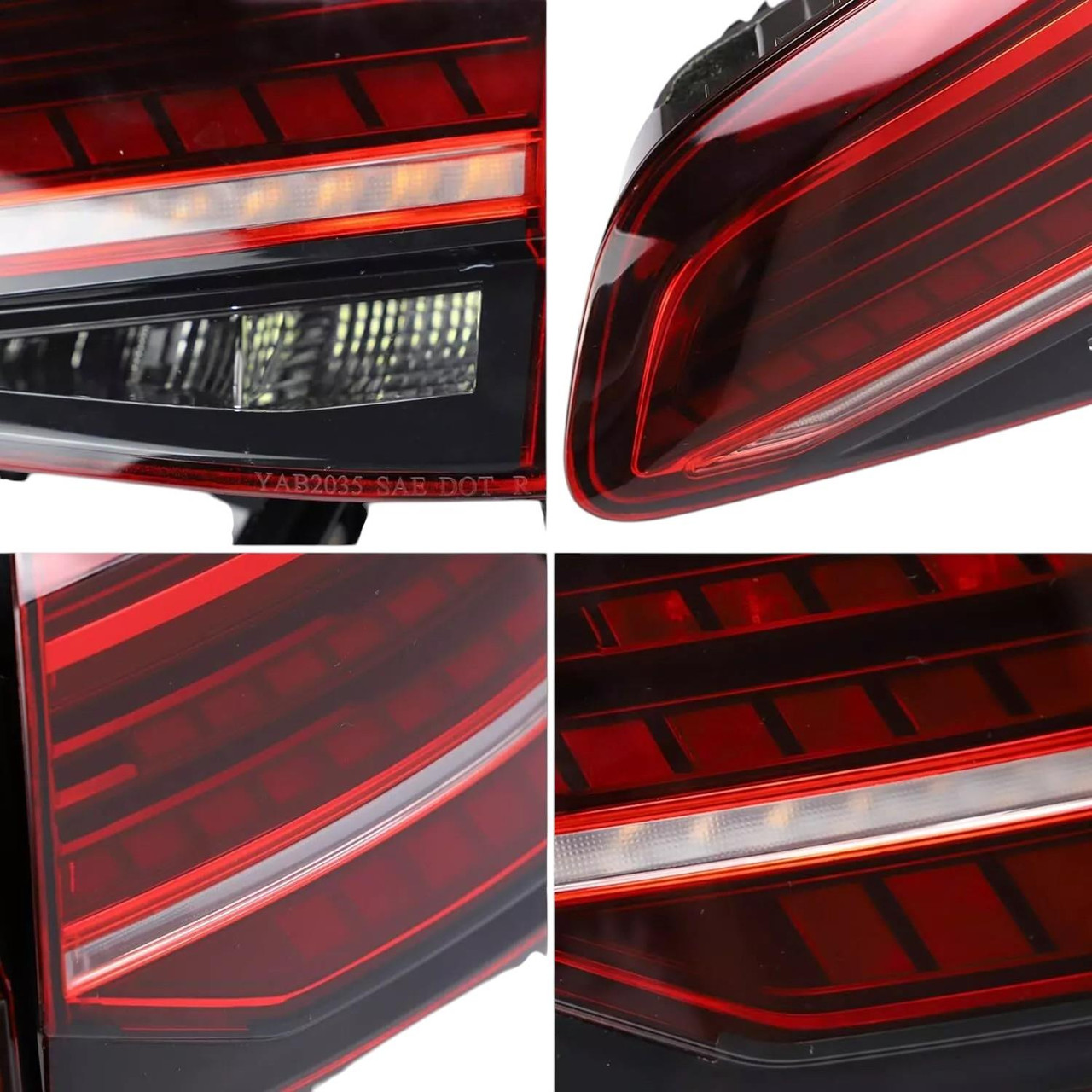 Pair Back Rear Tail Lights for VW Golf MK7 2012-20 LED dynamic RED/clear