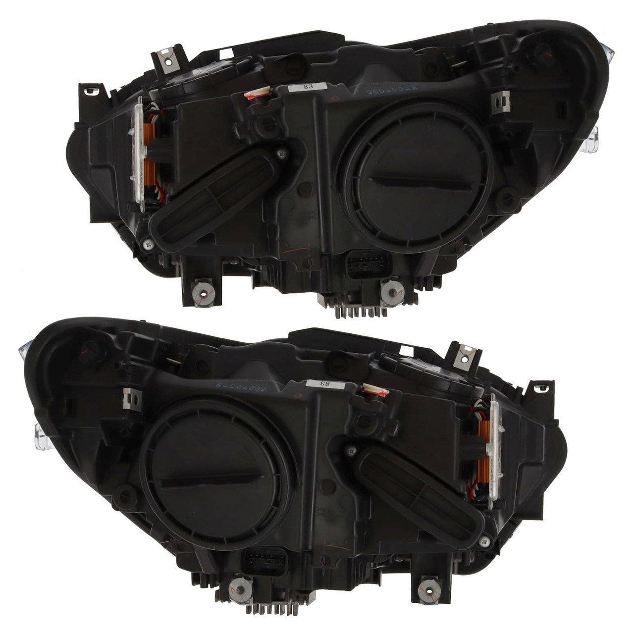 For BMW 1 Series F20 F21 2011-15 LED ANGEL EYES Halo Black Headlights