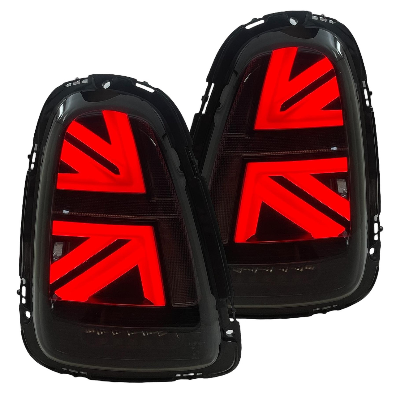 Pair Back Rear Tail Lights Full LED Smoke Union Jack Dynamic for Mini R56 R57 R58 R59