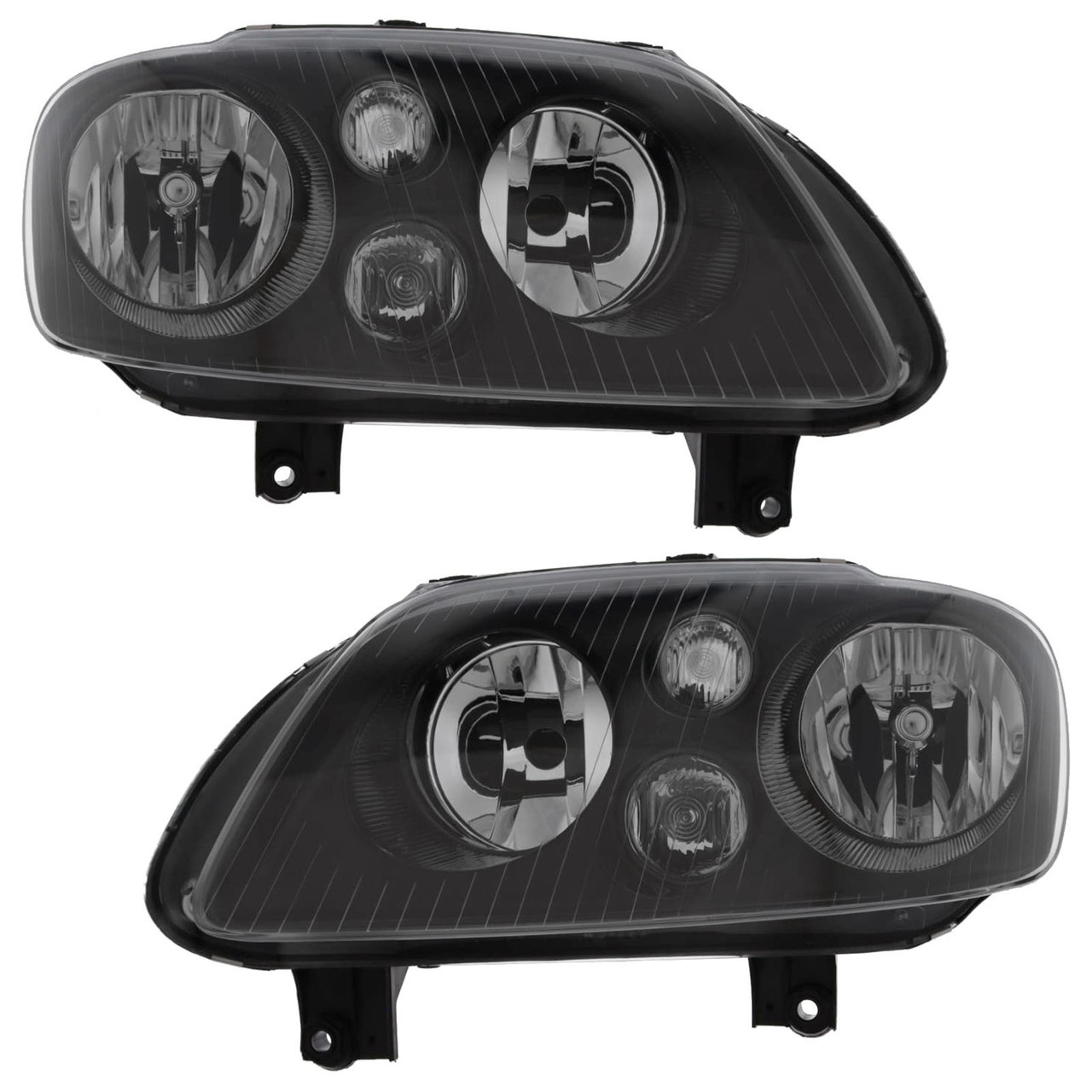 for VW CADDY 2003-10 (4 POD) Black INCL. FOG headlights