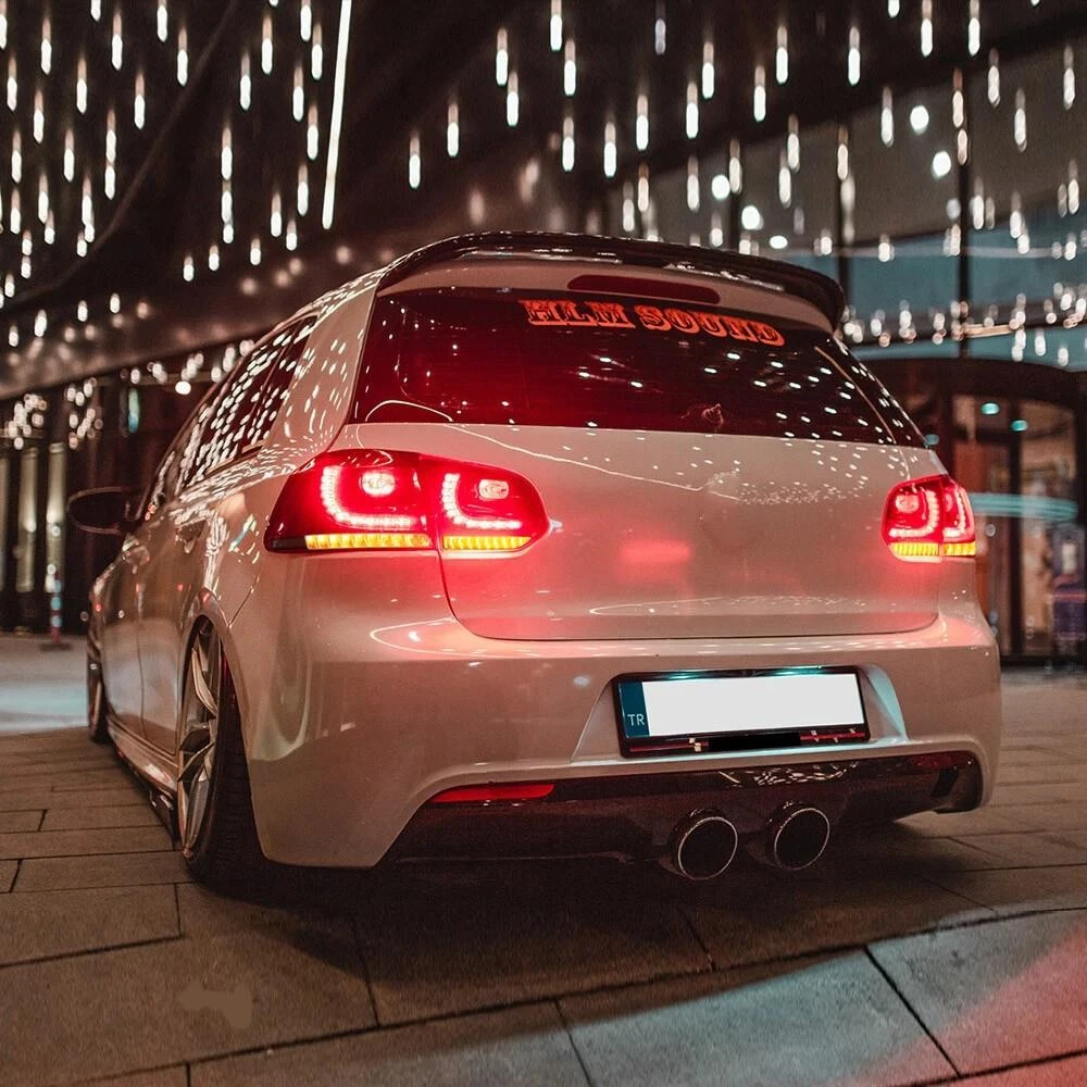 LED Tail Lights Pair for VW Golf MK6 09-13 GTi Style Dynamic Indicators