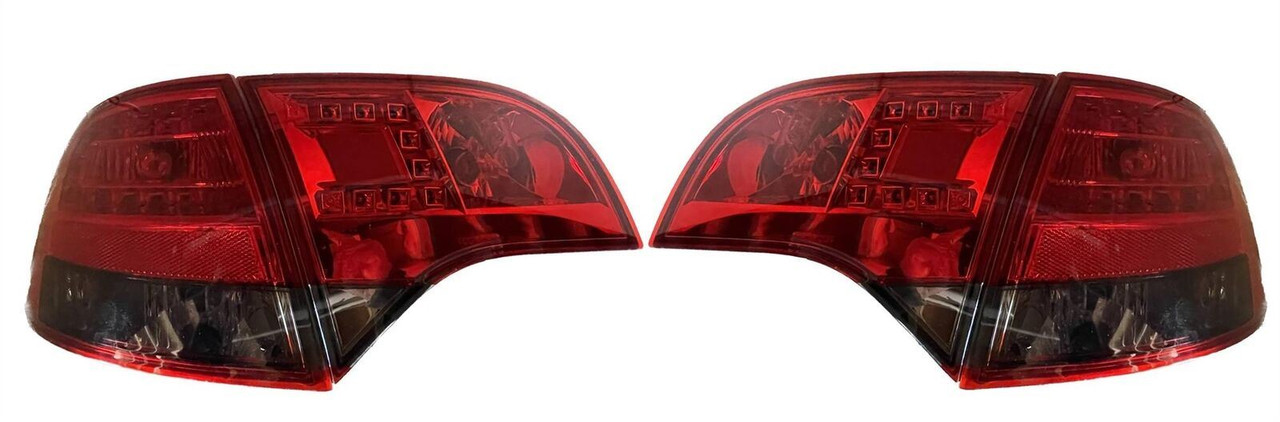 Back Rear Tail Lights Lamps LED Red-Black For Audi A4 B7 Avant 11/04-03/08