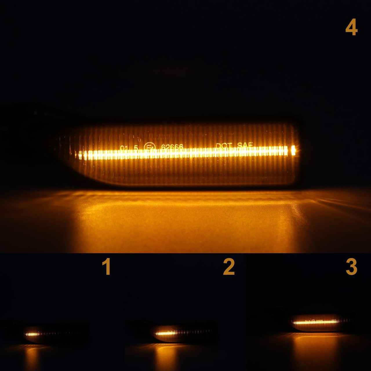 LED Side Marker / Repeaters lights Smoke For Mini Countryman F60 2017-