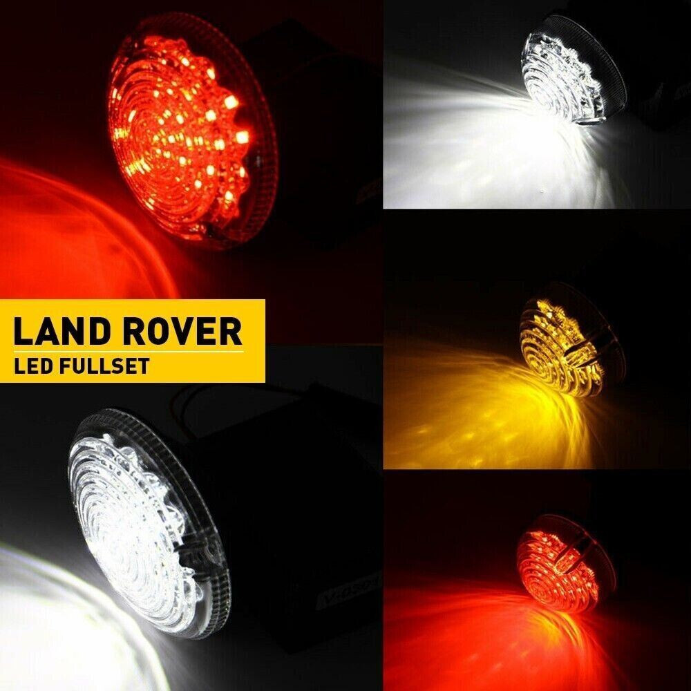 LiteSync Full Clear LED light tail side kit Fog Reverse For Land Rover Defender