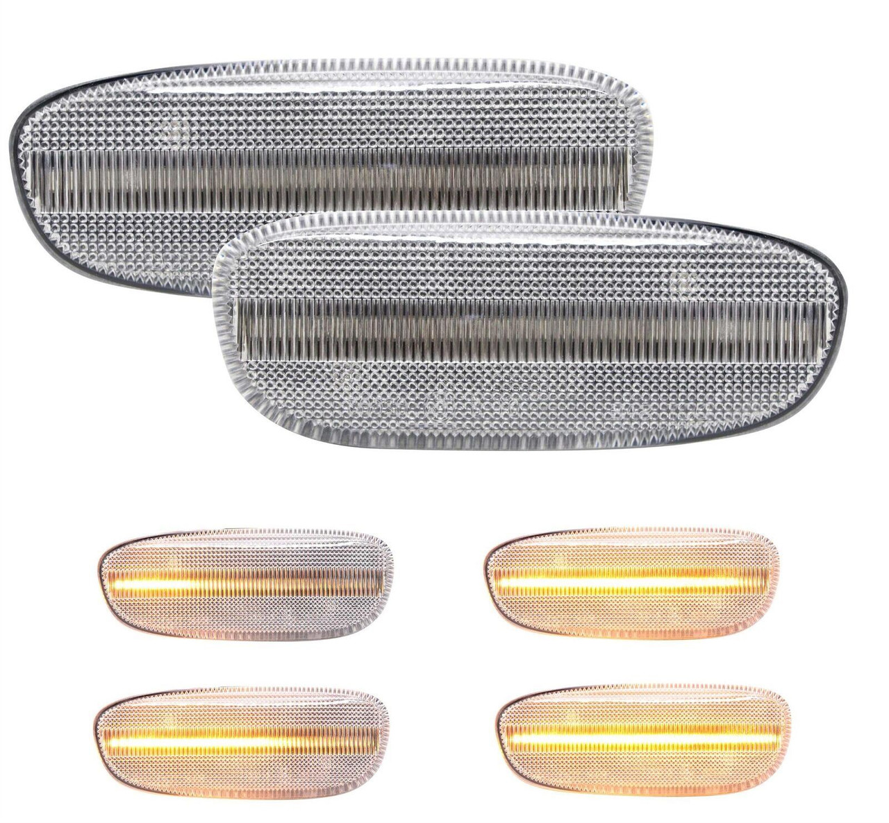 Dynamic LED Side  Repeaters indicator lights Clear For Subaru Impreza 1993-2001