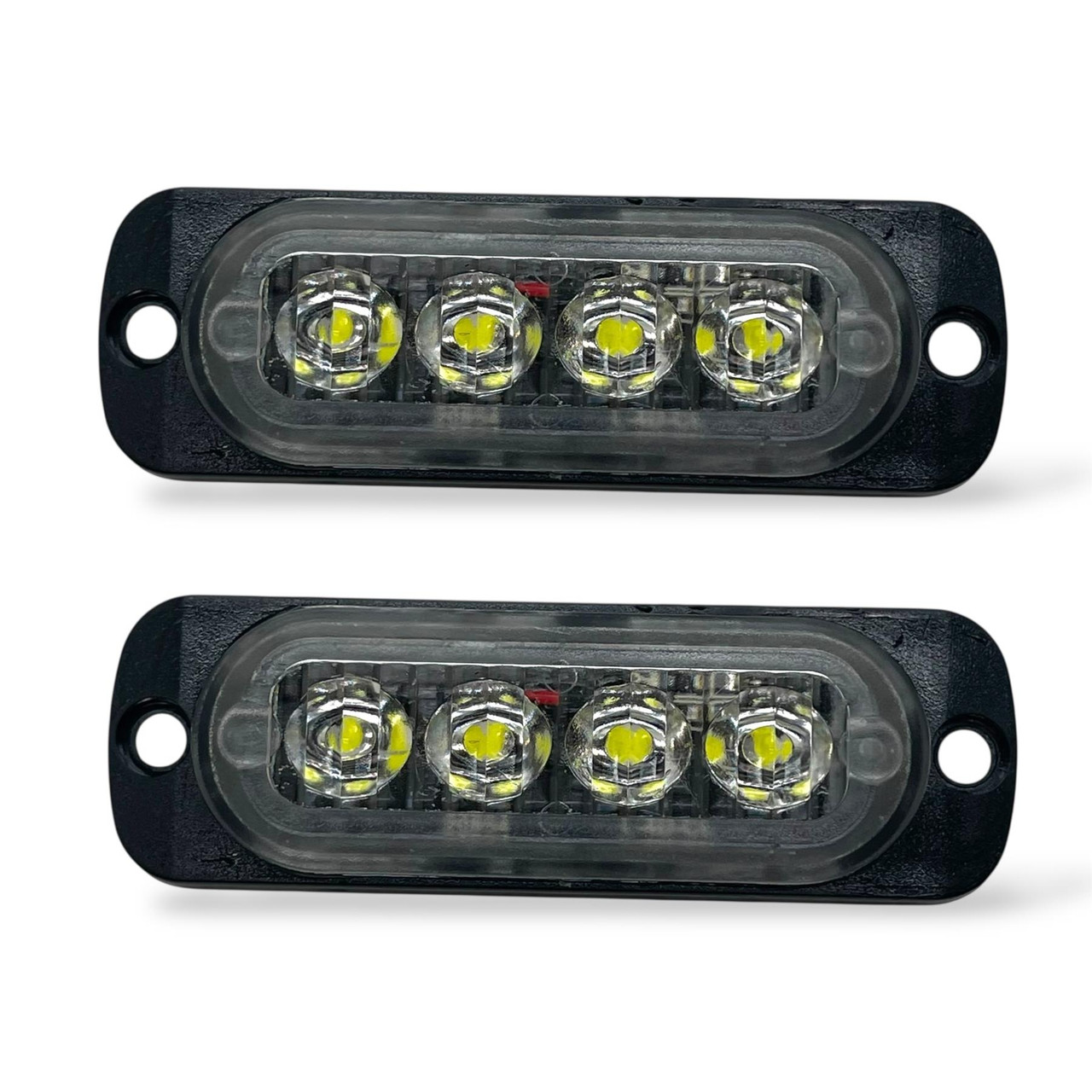 6x 12V 24V White LED Flush Fit Side Marker Lights Van Truck Trailer Lorry