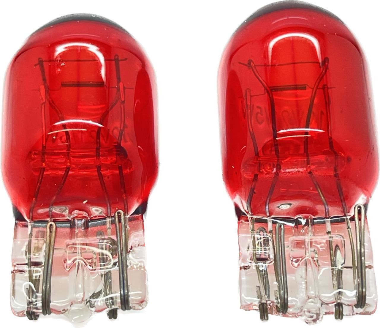2 x 580 W21W/5W Red bulb stop tail fog light bulb 7443 capless