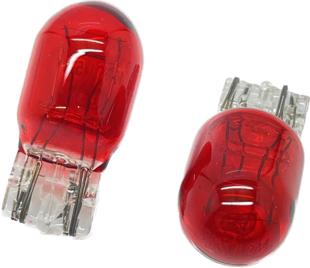 2 x 580 W21W/5W Red bulb stop tail fog light bulb 7443 capless