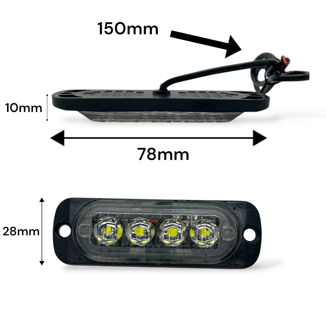 4x 12V 24V Amber LED Flush Fit Side Marker Lights Van Truck Trailer Lorry