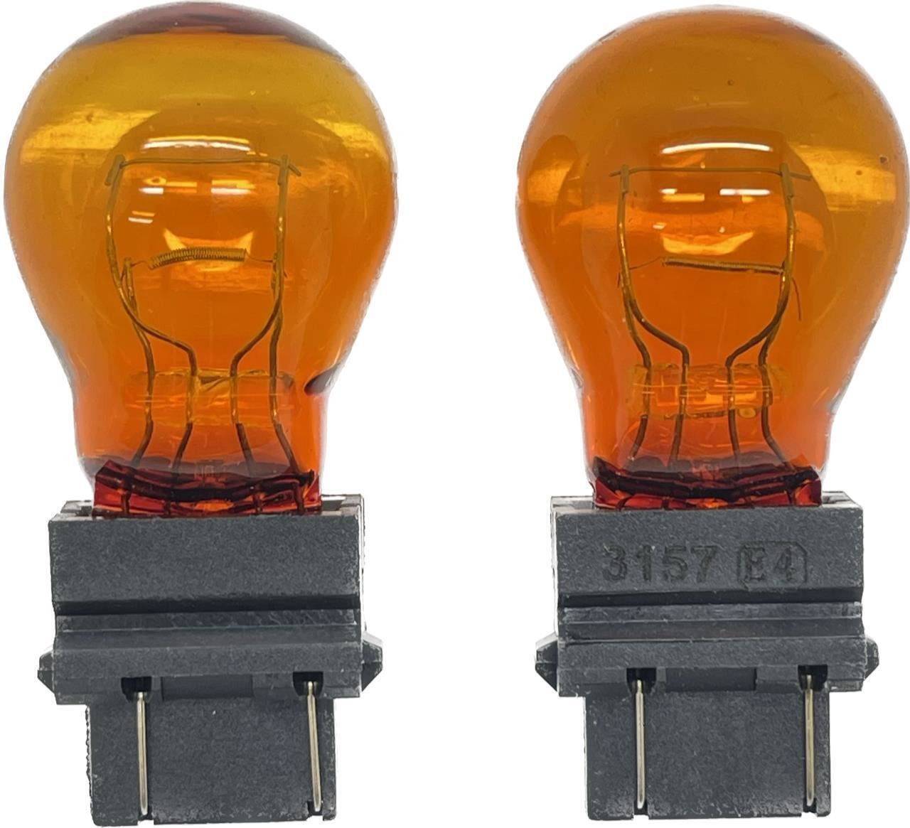 2 x 3157 replacement amber yellow indicator bulb PY27/7W 183