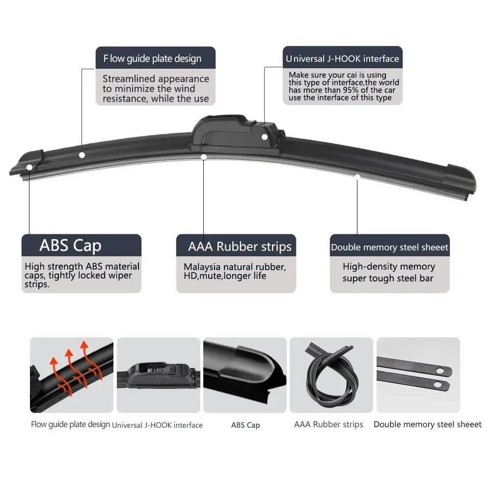 Pair Aero Flat Front Wiper Blades Set 32-30" Inch Multi-Fit