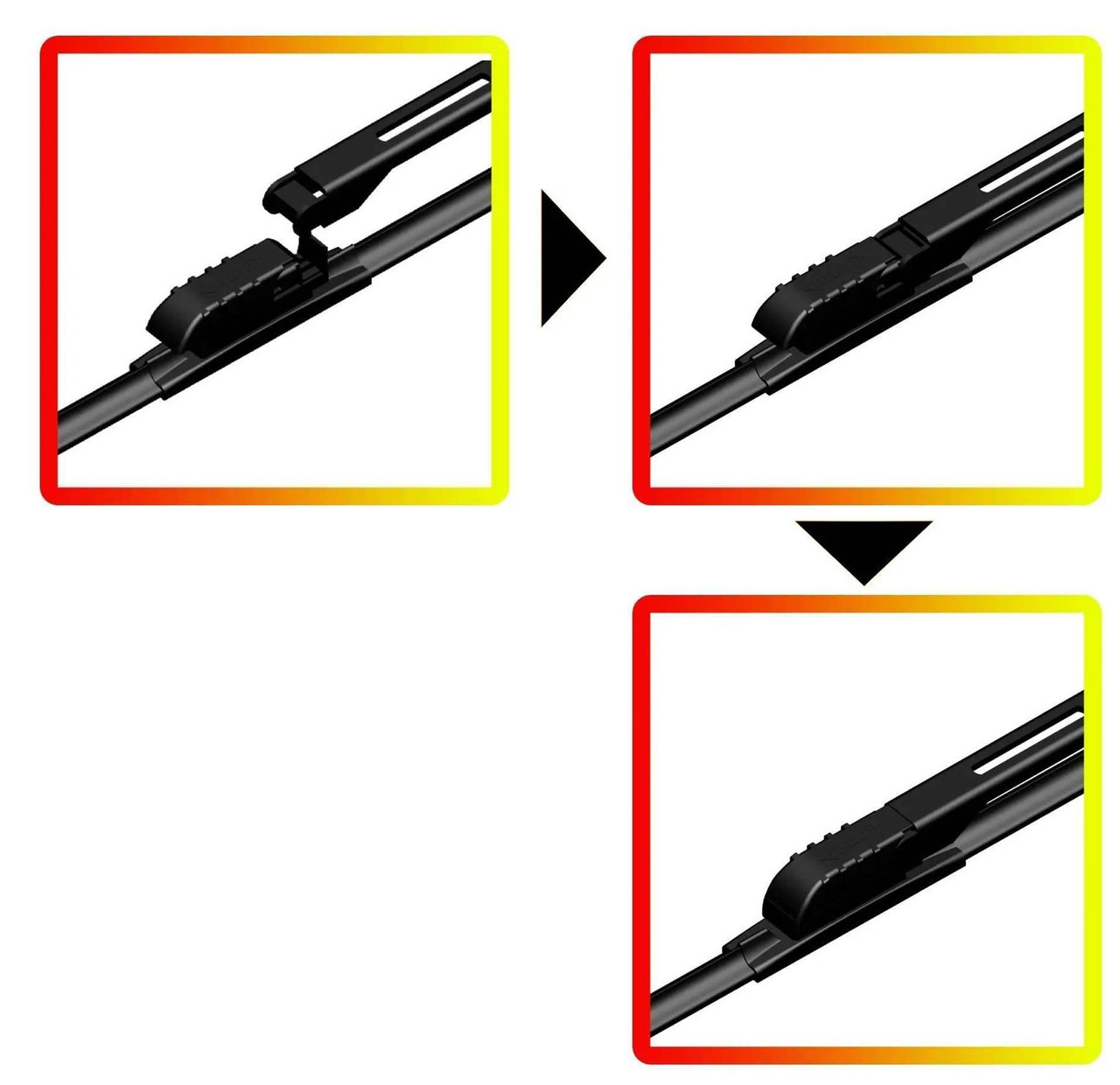 Pair Aero Flat Front Wiper Blades Set 32-30" Inch Multi-Fit