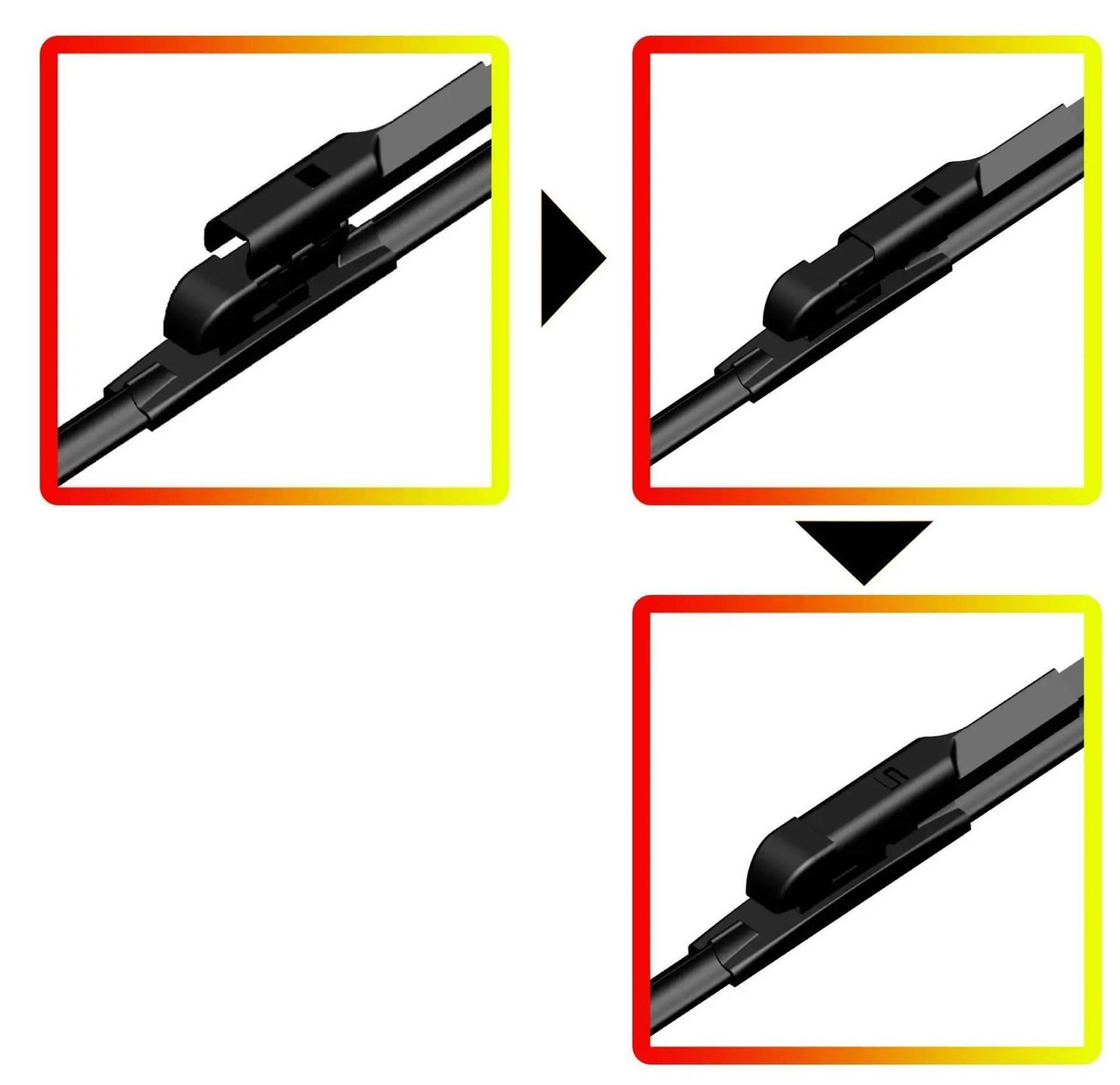 Pair Aero Flat Front Wiper Blades Set 32-30" Inch Multi-Fit