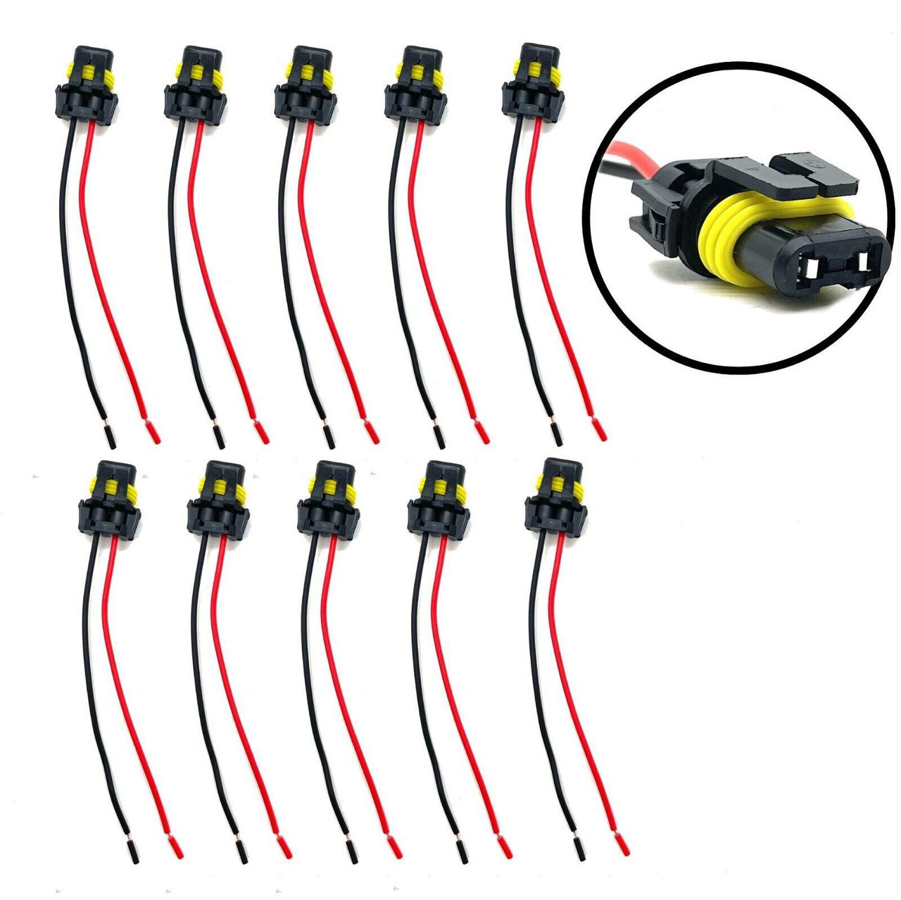 9006/HB4 9005/HB3 9012/HIR2 H10 Headlight bulb repair socket connector plug wire