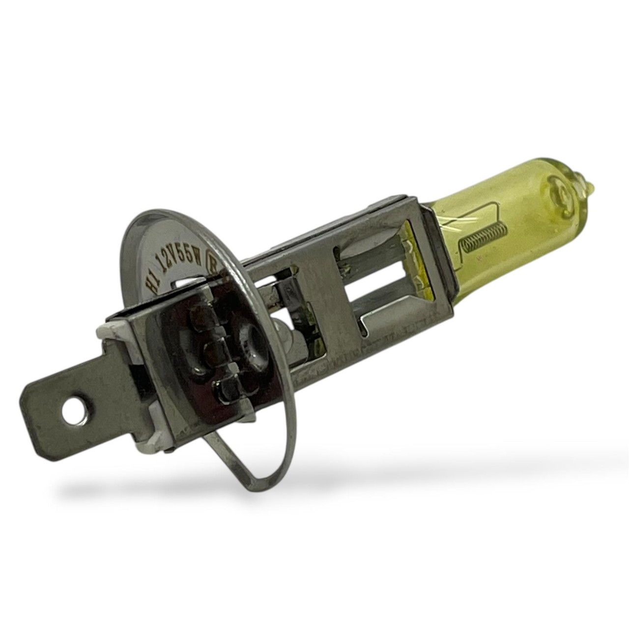 H1 12V 55W Yellow Halogen Bulb +30% LiteSync Vision Canbus Safe 3000K Euro Style