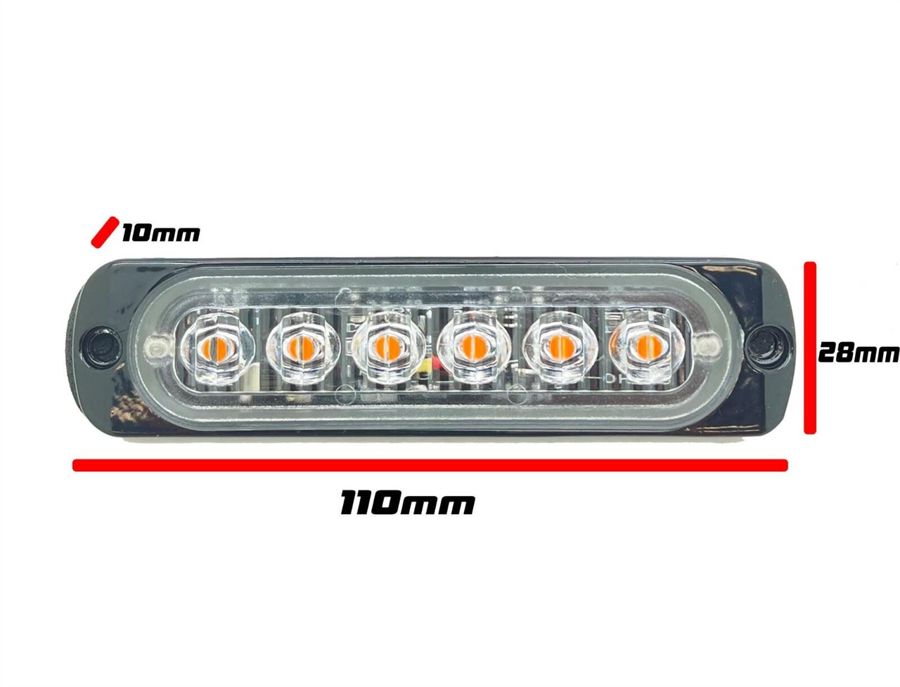 12v 24v amber/white hazard strobe LED lights flashing recovery truck van beacon