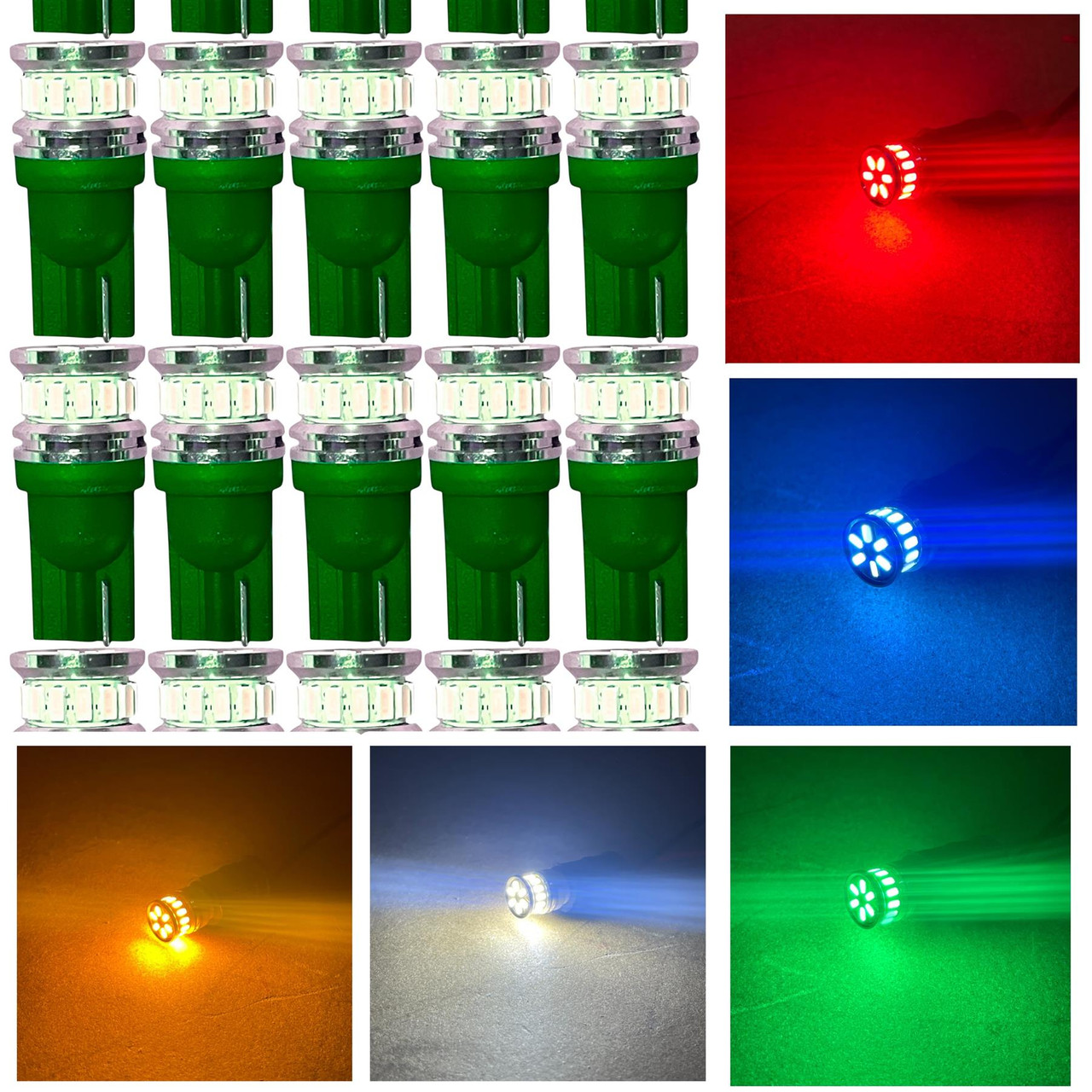 12v 24v Strobe flash warning LED T10 W5W 501 504 LED bulb lights recovery canbus