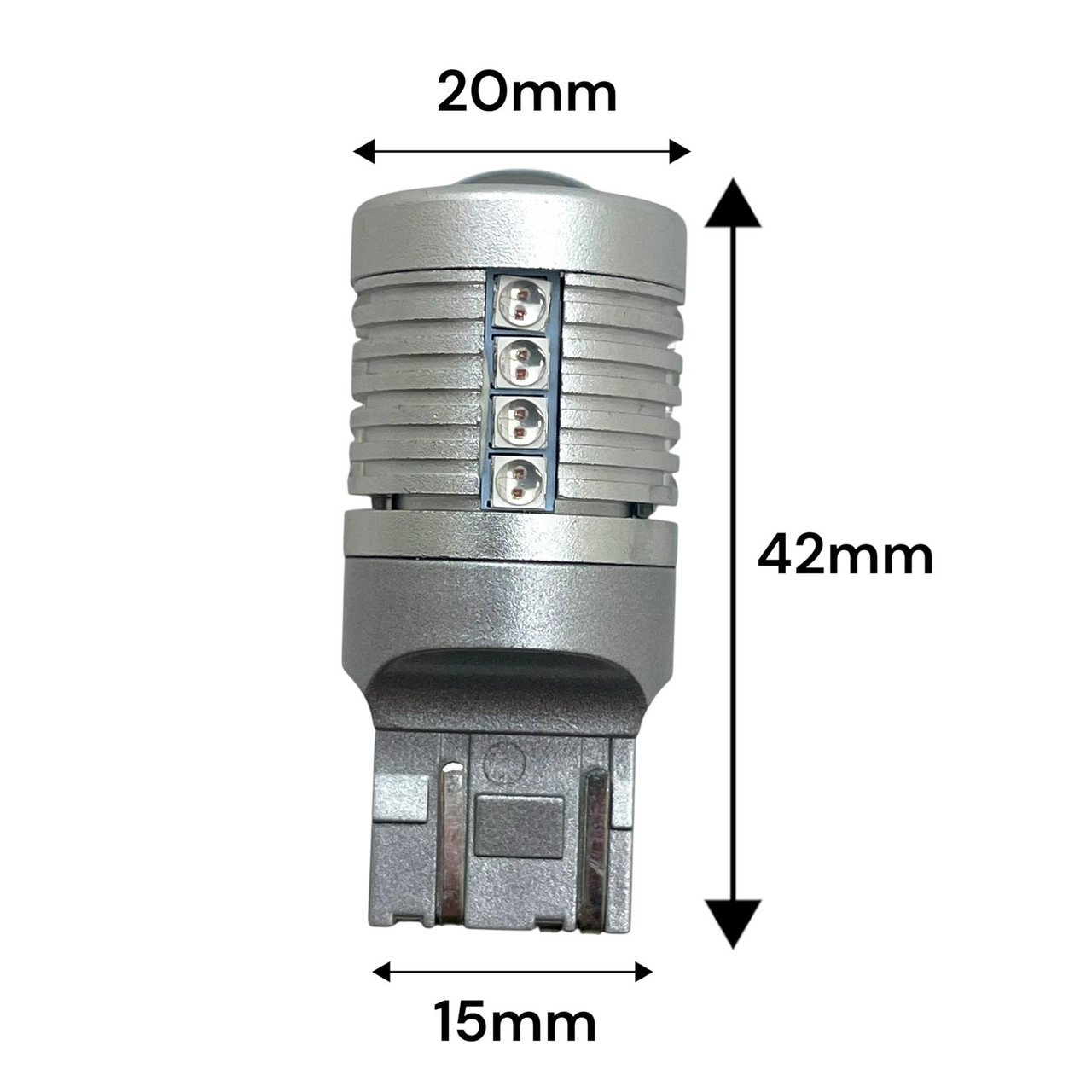 580 W21/5W 7443 red canbus LED bulb 3030 rear fog tail brake