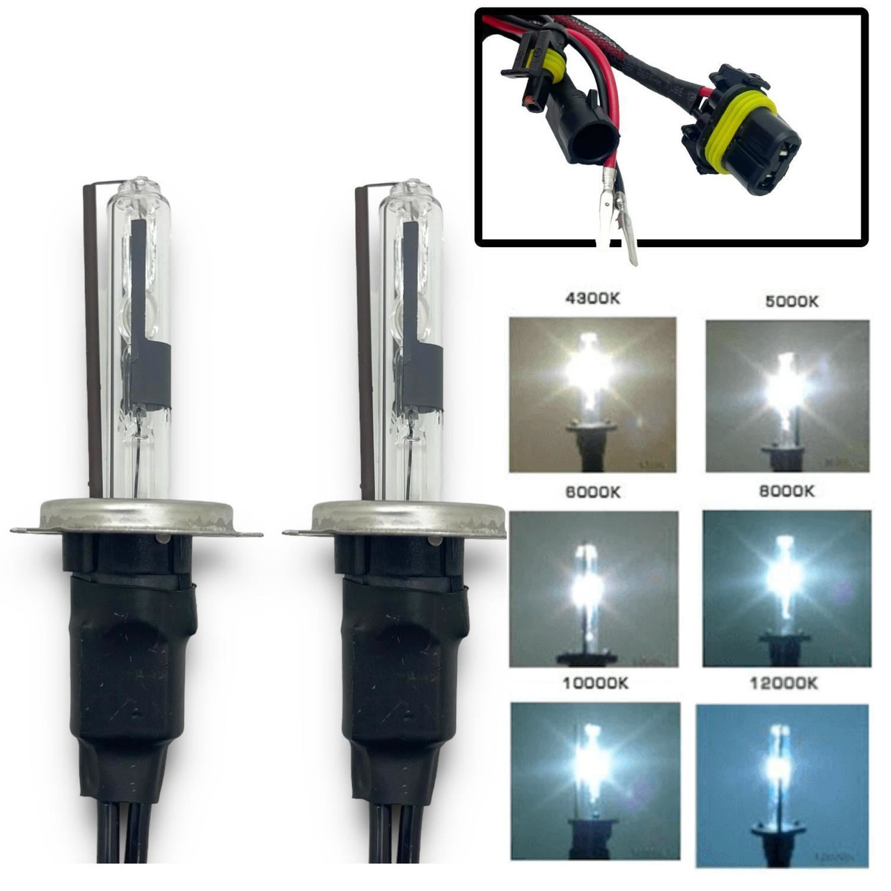 Pair Of Replacement H7R H7 Xenon Hid Bulbs Lighting Lamp Spare lights anti-glare