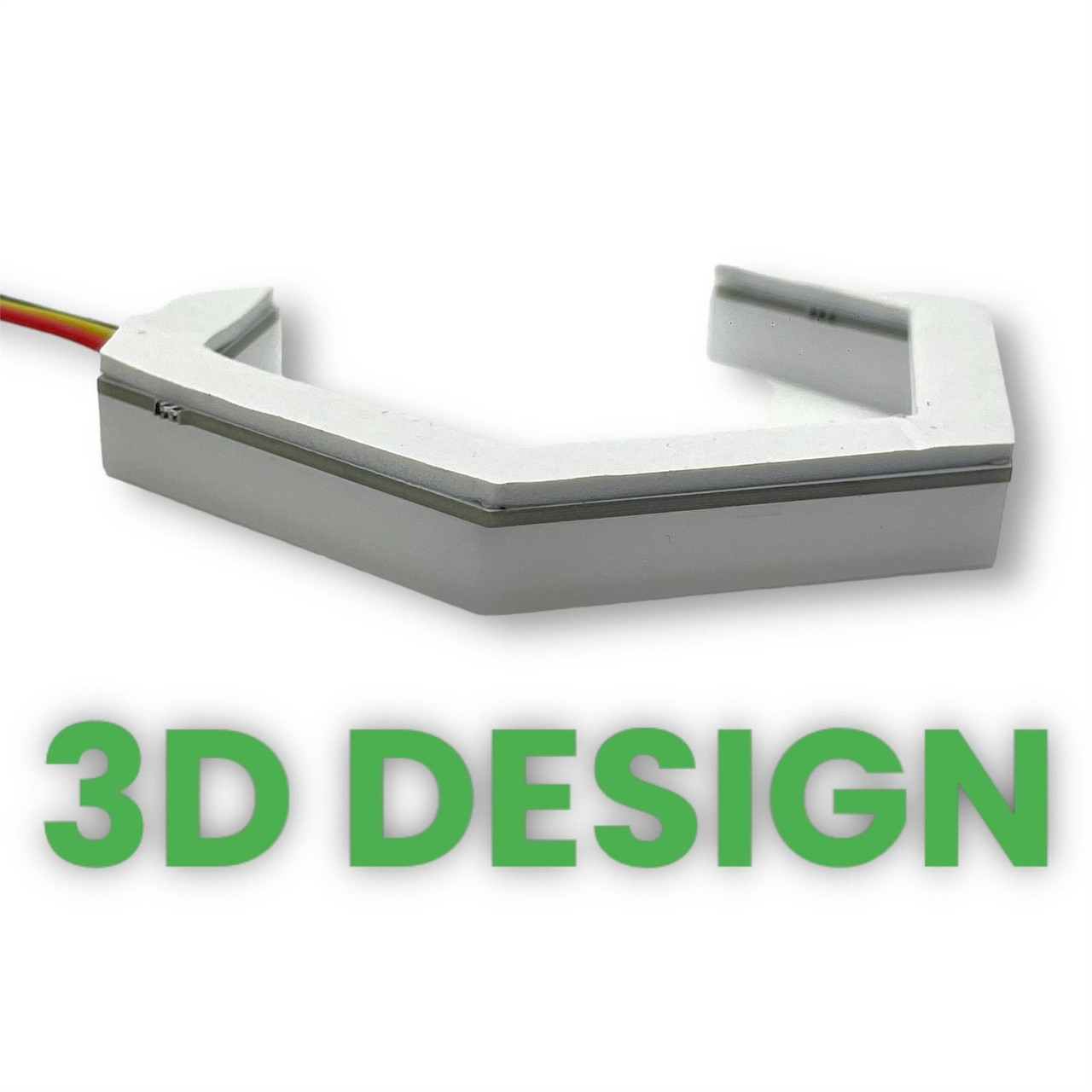 COB LED Hexagon Angel Eyes White Amber Switchback Rings 12V Pair Retrofit Car